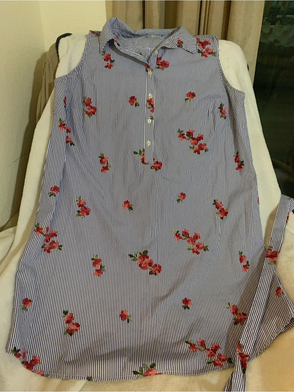 Sleeveless Shirt Dress with matching belt